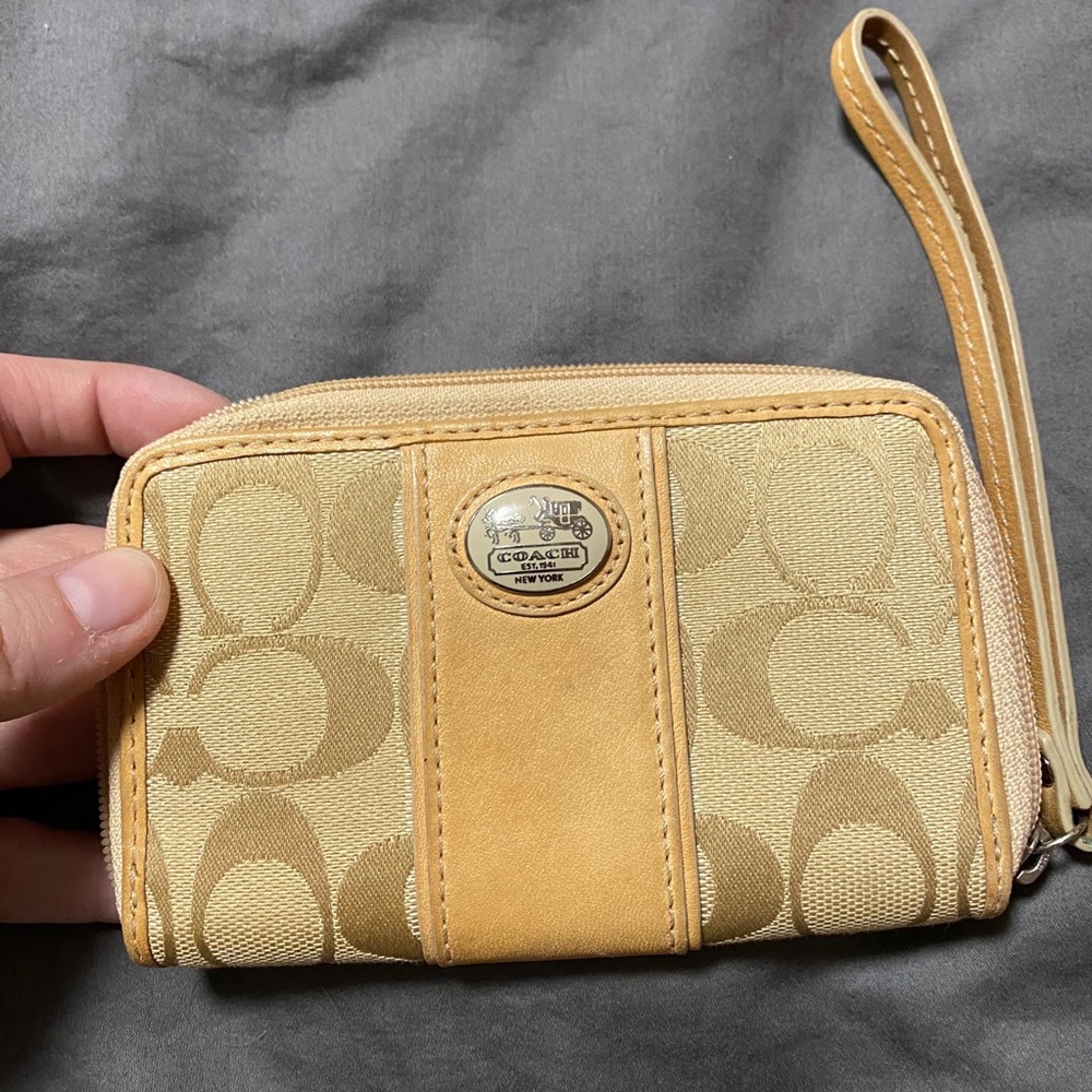 Coach Zip Wristlet Wallet